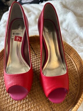 Style & Co. Hot Pink Peep-Toe High Heels
